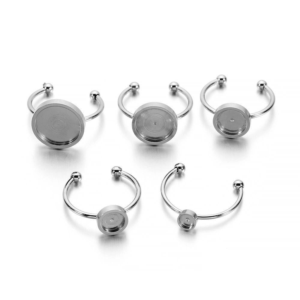 10pcs Cincin desain stainless steel