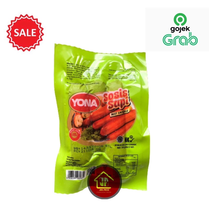 

yona sosis daging sapi merah isi 3 sausage beef yona 80 gr