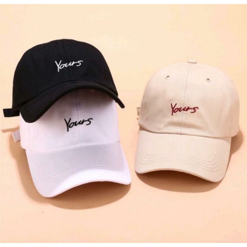 Topi Baseball Pria Wanita Bordir Yours topi import style korea Cod