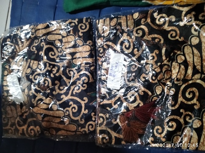 Jlshop Kemeja Batik Kenanga Bhn Sutra Prada Foil Anak Laki Laki Model Klep Intip 2-4 Thn
