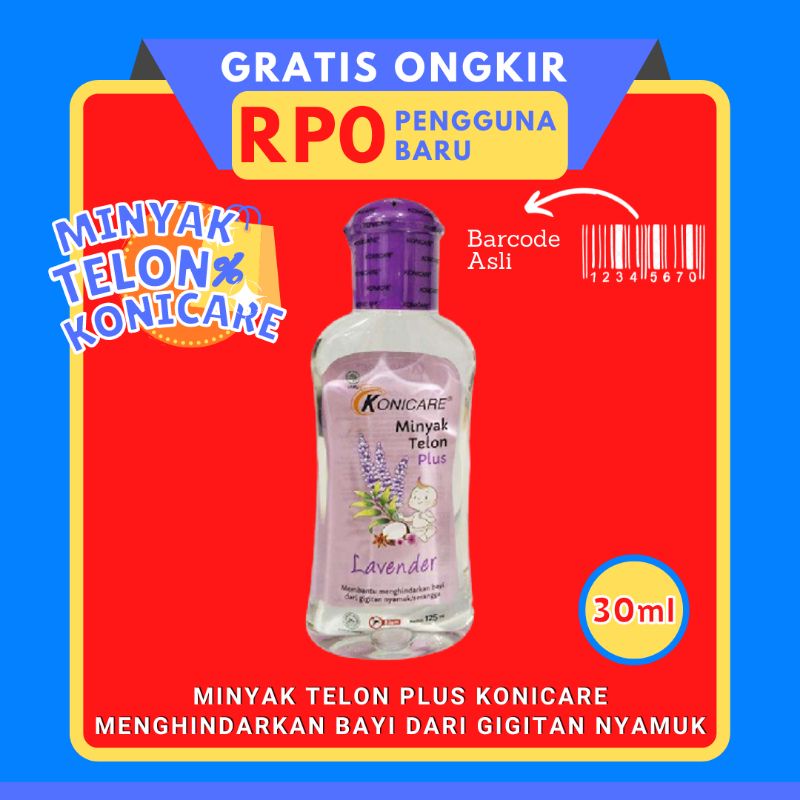 Konicare Minyak Telon Plus Lavender 30 ml - Minyak Bayi Anti Nyamuk