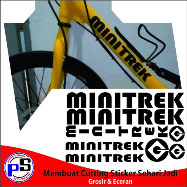 Frame sepeda minitrek sticker cutting