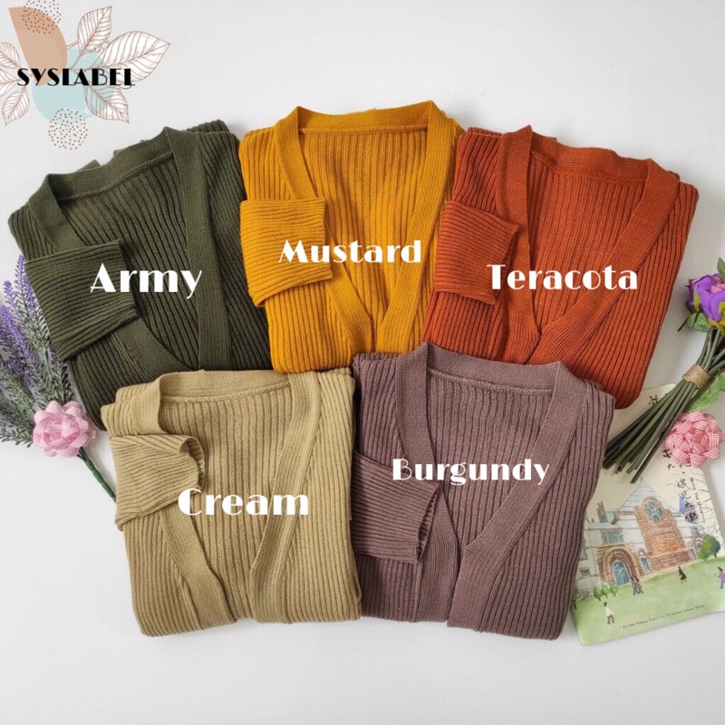 [COD] LONG CARDIGAN K-POP - KARDIGAN KNITED - CARDIGAN RAJUT MILIA A5