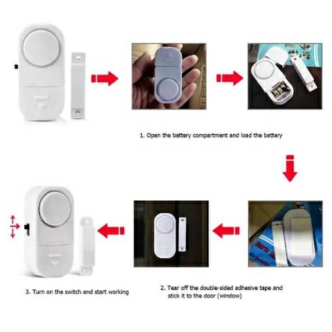 Alarm Rumah - Anti Maling Pencuri Jendela Kaca Toko Rumah