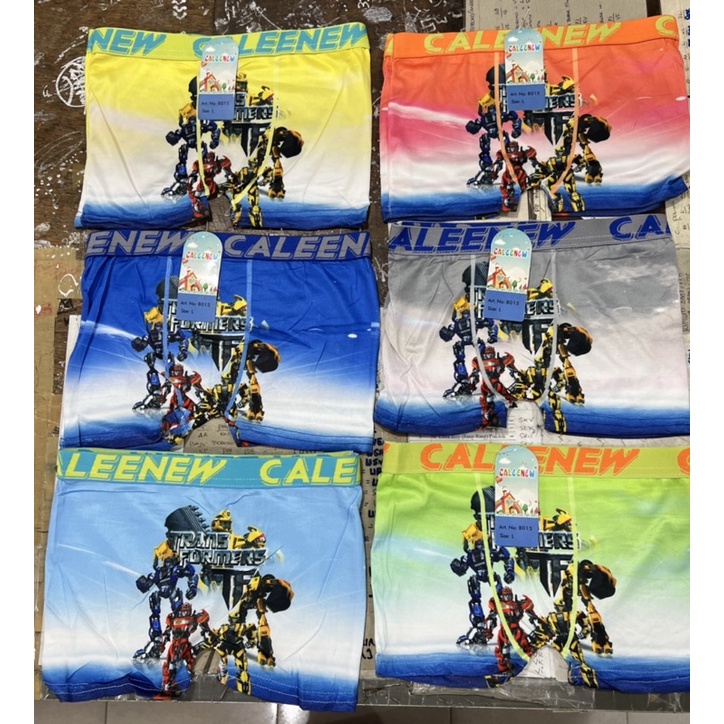 (6pcs) Celana dalam boxer cuteyang anak cowok spiderman cars transformer import murah