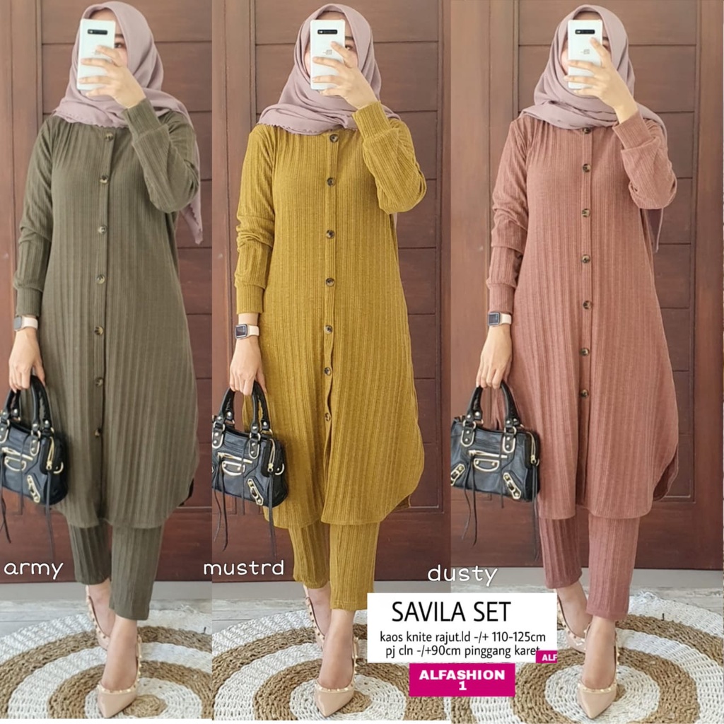 Setelan Wanita Terbaru Savila Set by Fashion Solo [Liyafashionn]