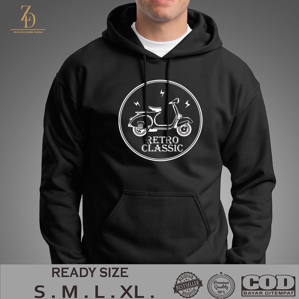 JAKET HODDIE RETRO CLASSIC SCOTTER / JAKET PRIA / HOODIE PRIA / JAKET KEREN