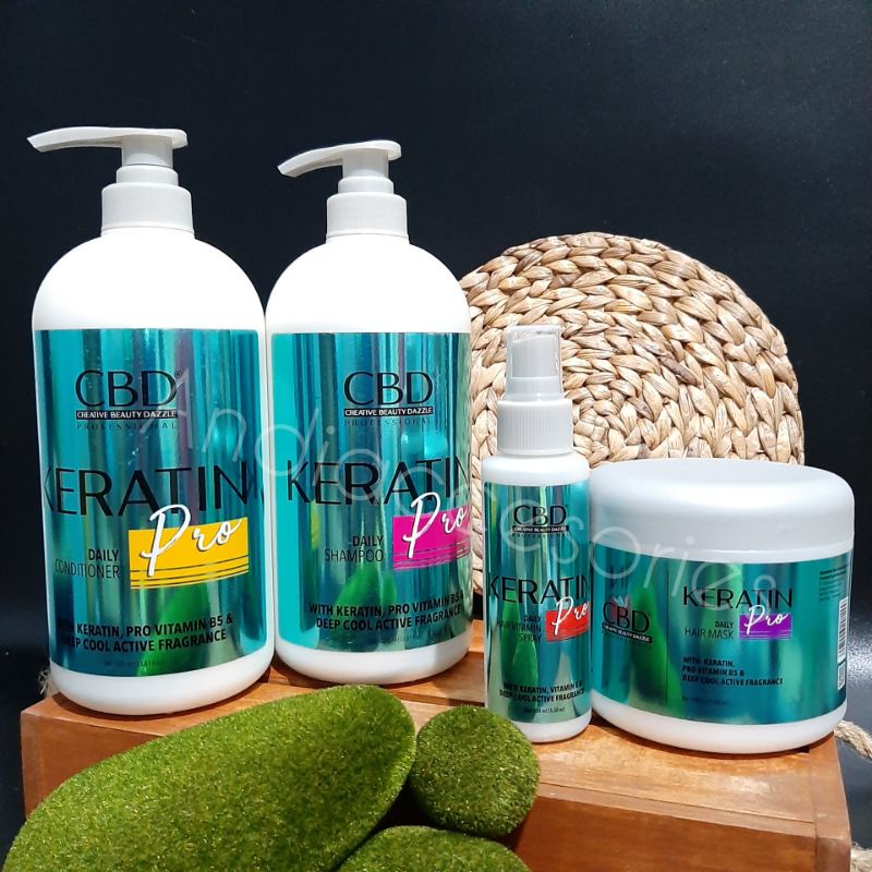 Jual CBD KERATIN PRO PAKET 4 IN 1 (SHAMPOO+CONDITIONER+HAIR MASK+HAIR