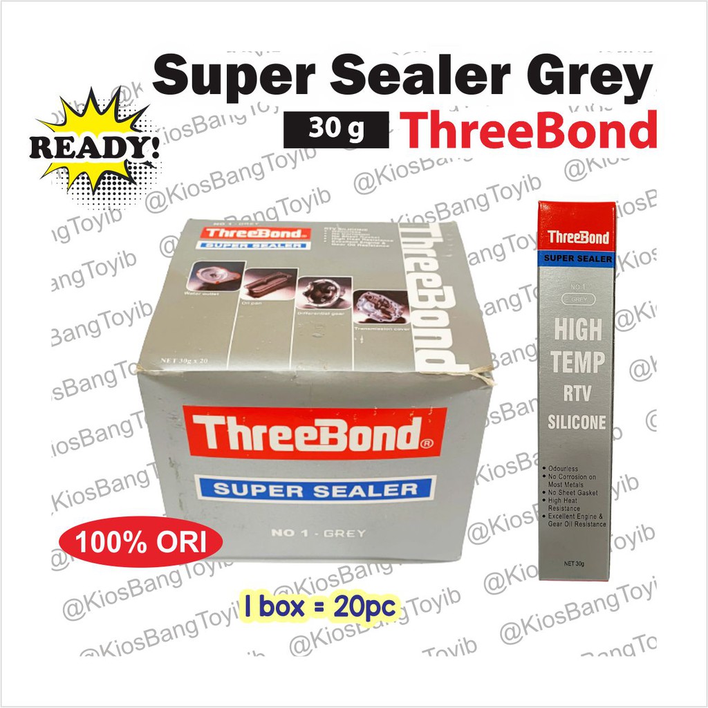 Lem Gasket / Packing Threebond Super Sealer GREY No 1 30gr High Temp RTV Silicone