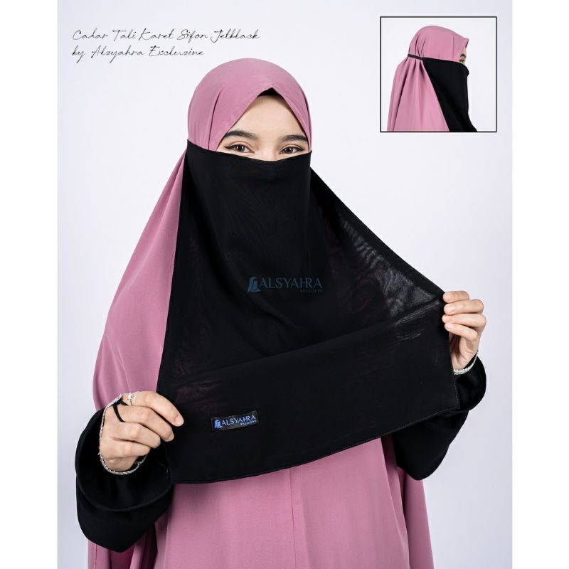 Cadar tali karet sifon jetblack Alsyahra Exclusive