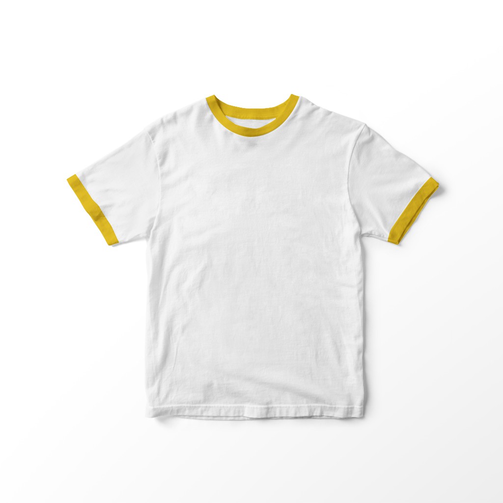 YELONIX - BAJU KAOS POLOS LINE WARNA RINGER TEE CEWEK COTTON T-SHIRT CEWE LIST