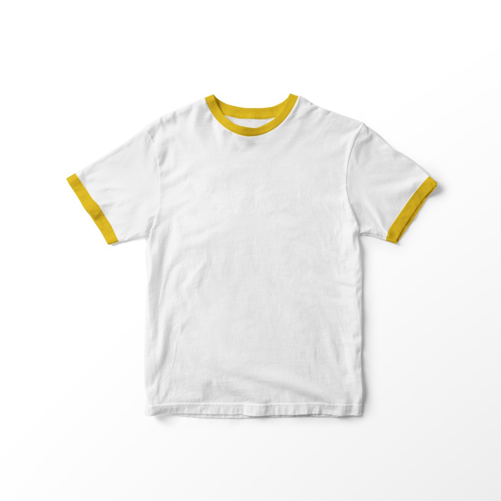 YELONIX - BAJU KAOS POLOS LINE WARNA RINGER TEE CEWEK COTTON T-SHIRT CEWE LIST