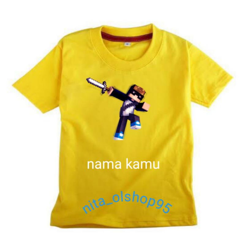 baju roblox minicraft baju anak karakter