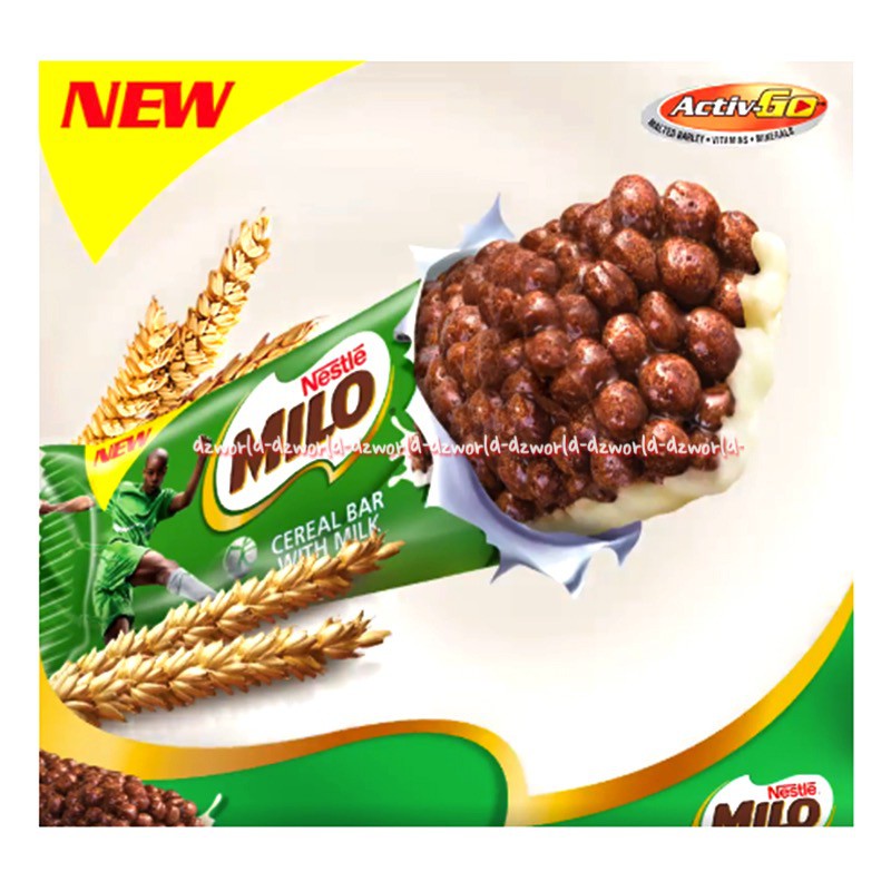 

Nestle Milo Sereal Bar Chocolate 23gr Snack Cokelat Cereal Instant Nesle