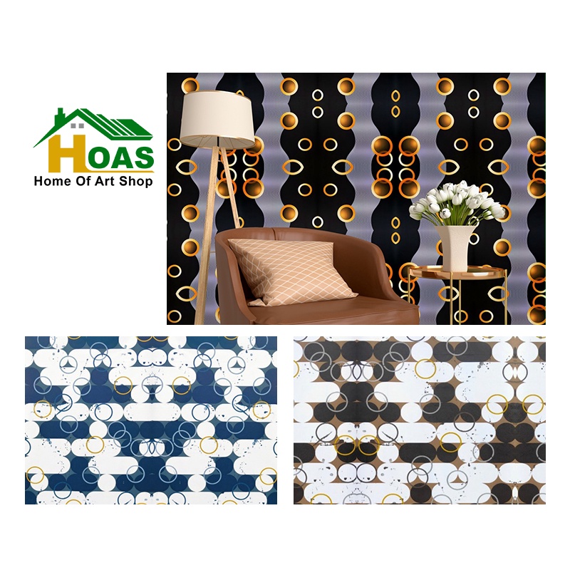 Hoas Wallpaper Dinding Motif Timbul Size 45 Cm x 9 M Walstiker Bahan PVC Stiker Dinding Ruangan