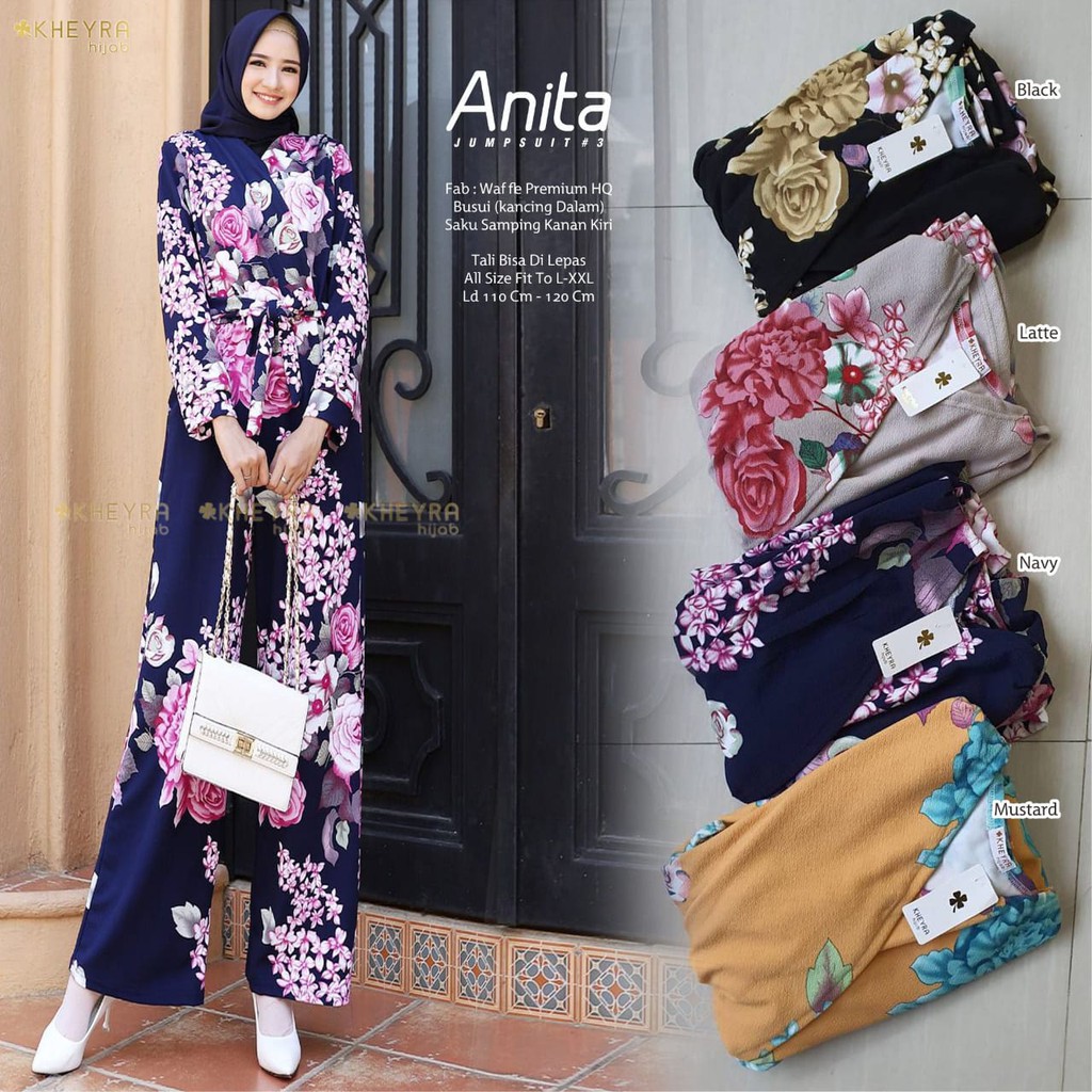 OK - CANTIK JUMPSUIT WANITA HIJAB  JUMPSUIT WANITA MURAH  JUMPSUIT WANITA TERBARU  ANITA JUMPSUIT