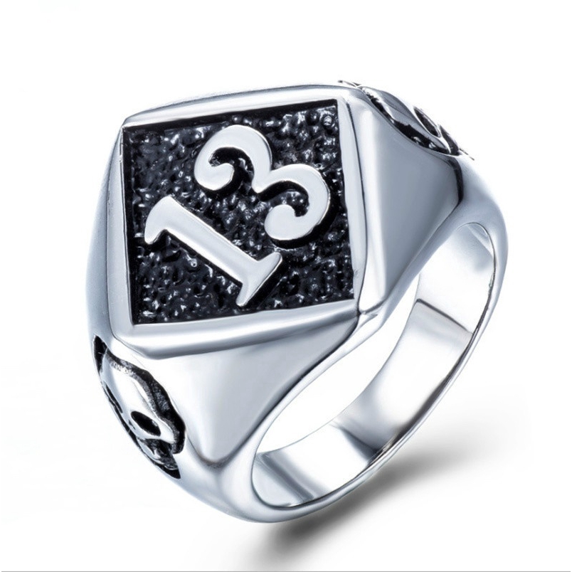 Cincin Vintage Bahan Stainless Steel 316L Warna Silver untuk Pria