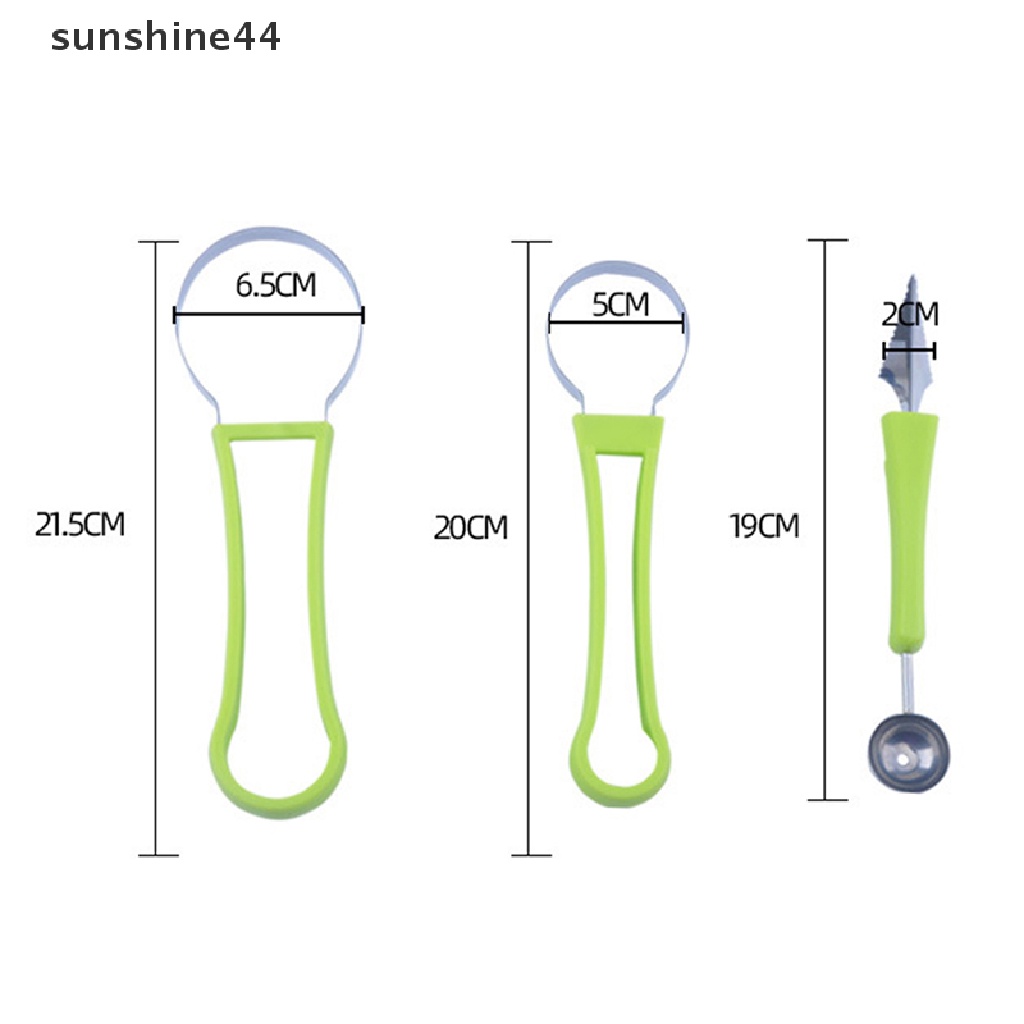 Sunshine 4 in 1 Sendok Scoop Pemotong Semangka / Melon Bahan Stainless Steel