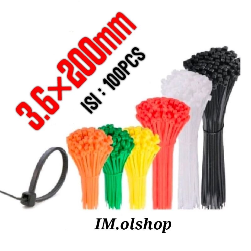 3.6x200mm Kabel Ties/ Kabel Tie/ Kabel Pengikat/ Kabel Ties⭐ IM ⭐