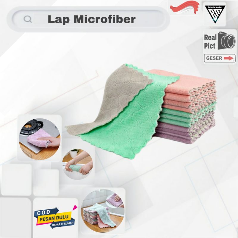 Lap Anti Minyak Microfiber Serbaguna / Lap Piring