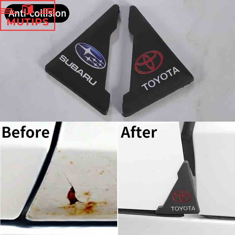 Subaru 2pcs / set Stiker Pelindung Sudut Pintu Mobil anti Gores / Benturan Bahan PVC Untuk Forester sk XV Impreza wrx sti Outback