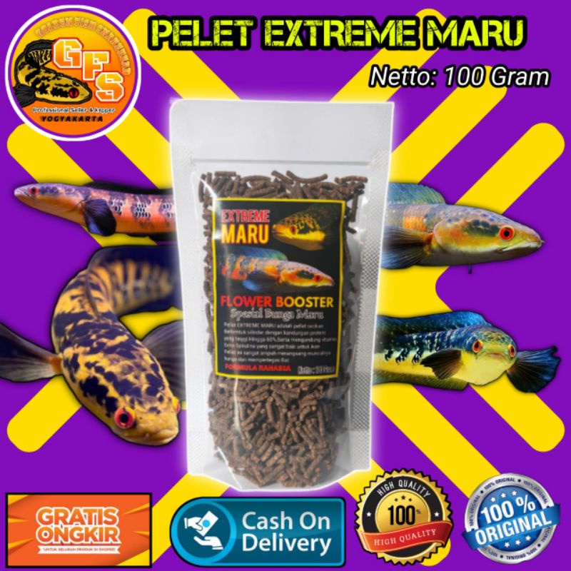 Pelet Booster Bunga Maru 100 Gram Pelet Extreme maru