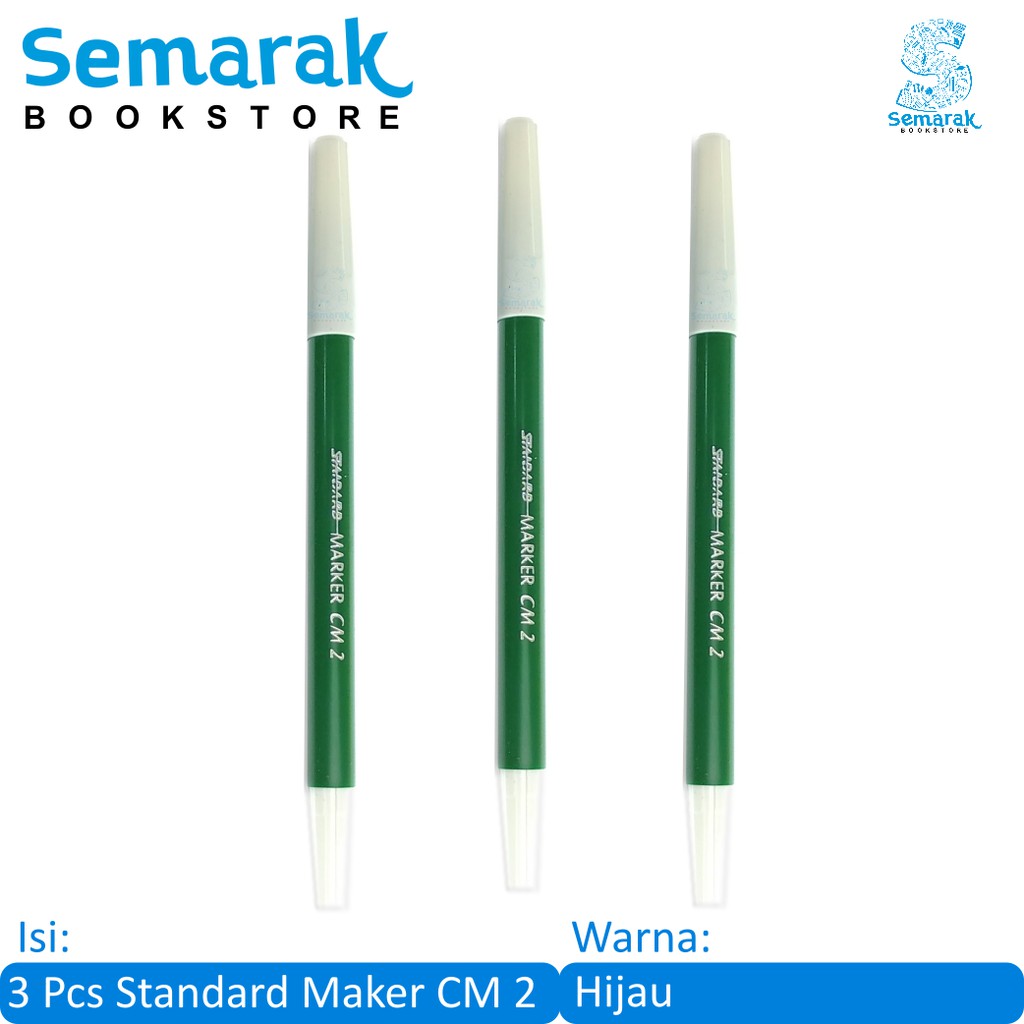 

Standard Marker CM 2 Spidol Warna - Hijau [3 Pcs]
