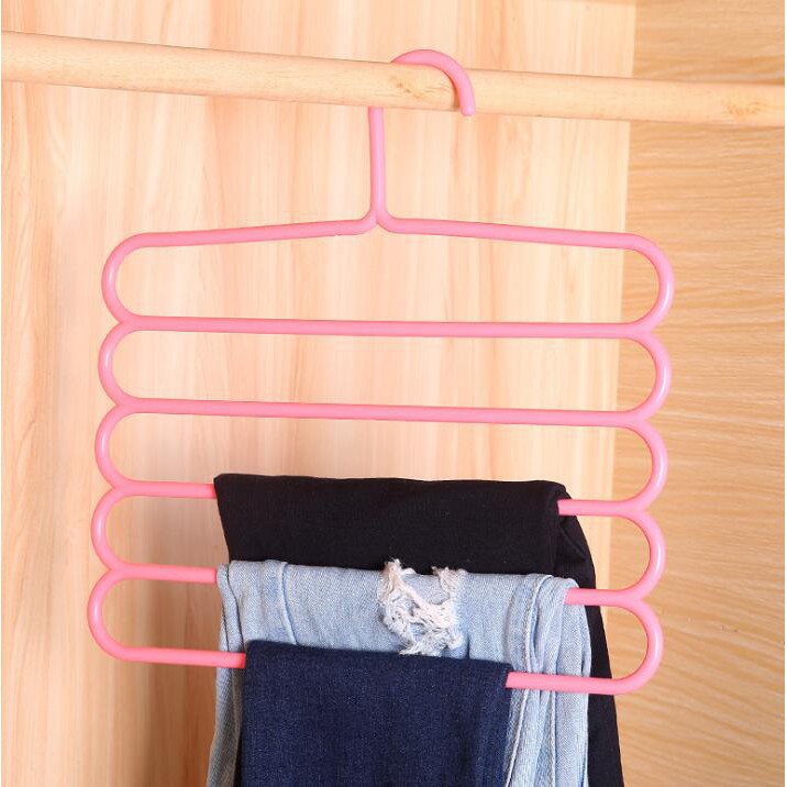 MOGYMOGY HL0048 Hanger Baju Susun 5 In 1 Anger Plastik Gantungan Jilbab Handuk Serbaguna