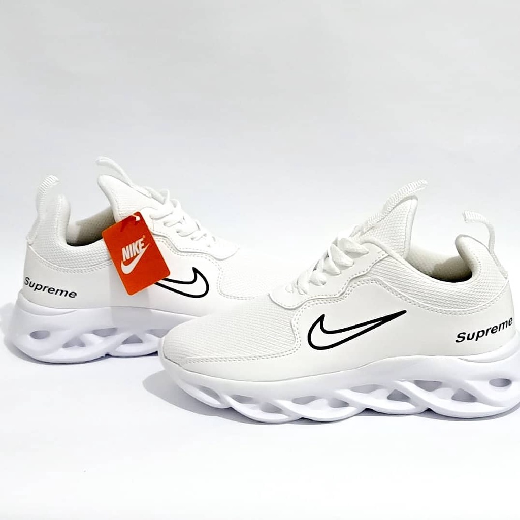 SEPATU RUNNING SUPREME FULL PUTIH PRIA WANITA SEPATU JOGGING AIRMAX OTENTIX MURAH