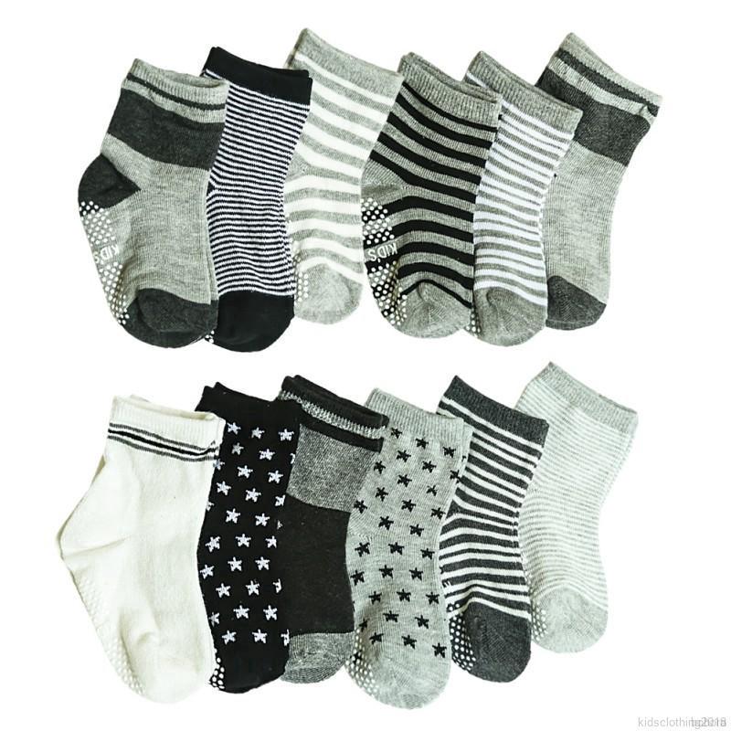 12 Pasang Set Kaos  Kaki  Bayi Laki laki Perempuan Bahan 