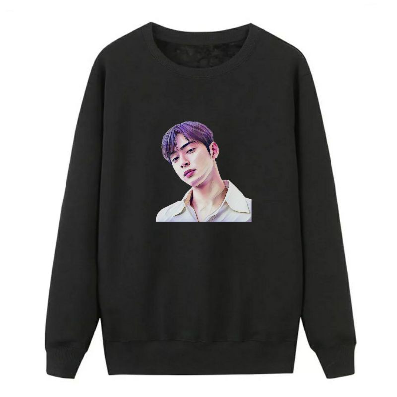 CHA EUN WOO SWEATER UNISEX KOREA TEBAL TERBARU'