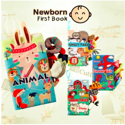 Busy Book Soft Book Bayi Anak Tails Binatang Buku Ekor