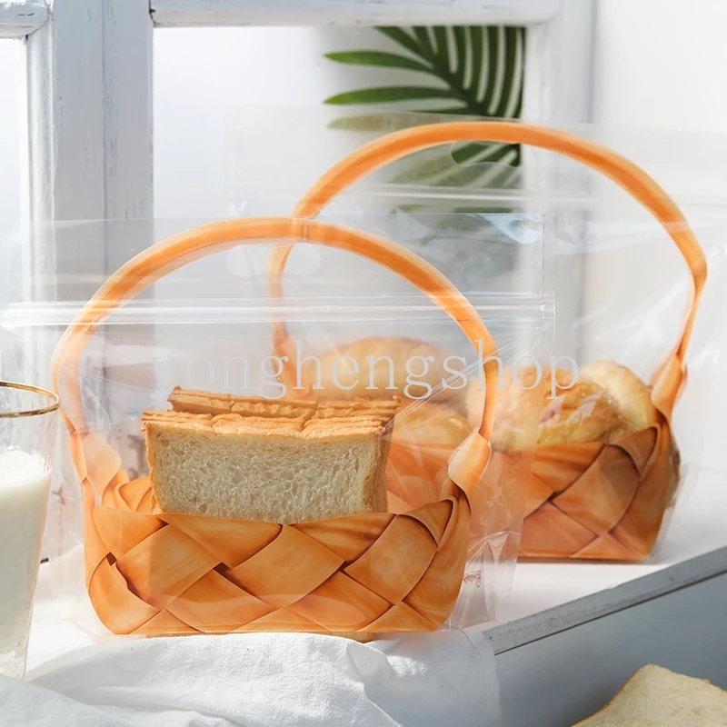 Kantong Kemasan Makanan / Roti Panggang / Kue Kering / Pastry Portable Dengan Ziplock Reusable