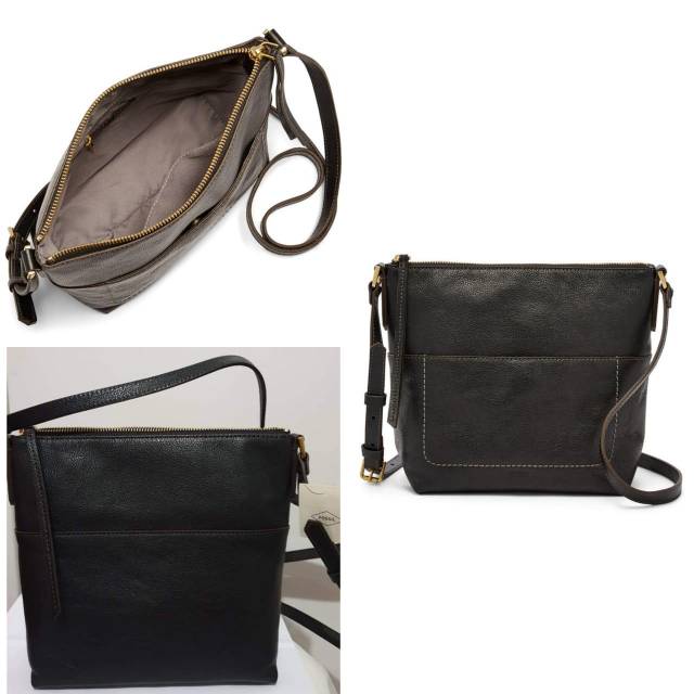Tas Fossil Amelia Crossbody Black New Original