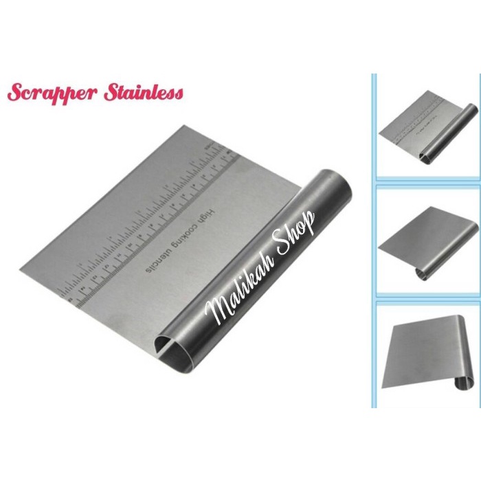 

KUE-PENGHIAS-ALAT- SCRAPPER BUTTER CREAM STAINLESS / ALAT DEKORASI PEMOTONG ADONAN KUE -ALAT-