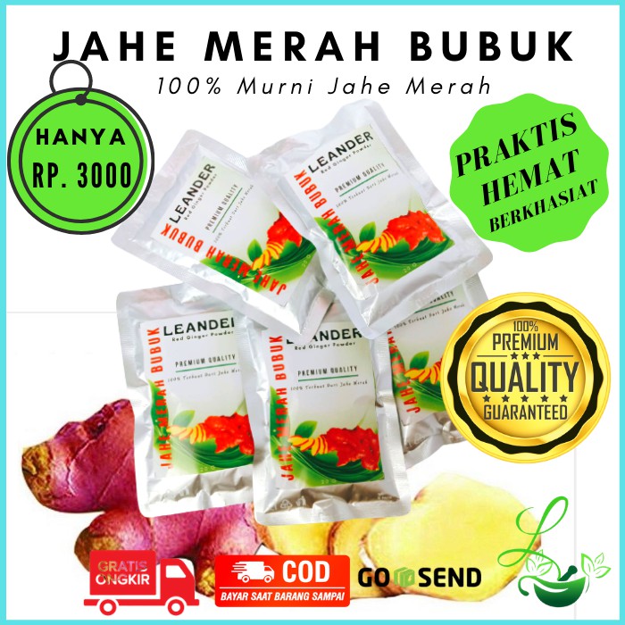 

Jahe Merah Bubuk Murni 100% Bubuk Jahe Merah Minuman Bernutrisi Premium Quality 20 Gram