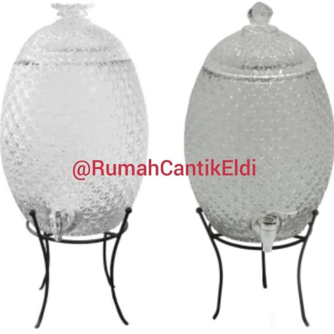Dispenser Air Minuman 10 Liter / Beverage Dispenser Bahan Kaca&Besi