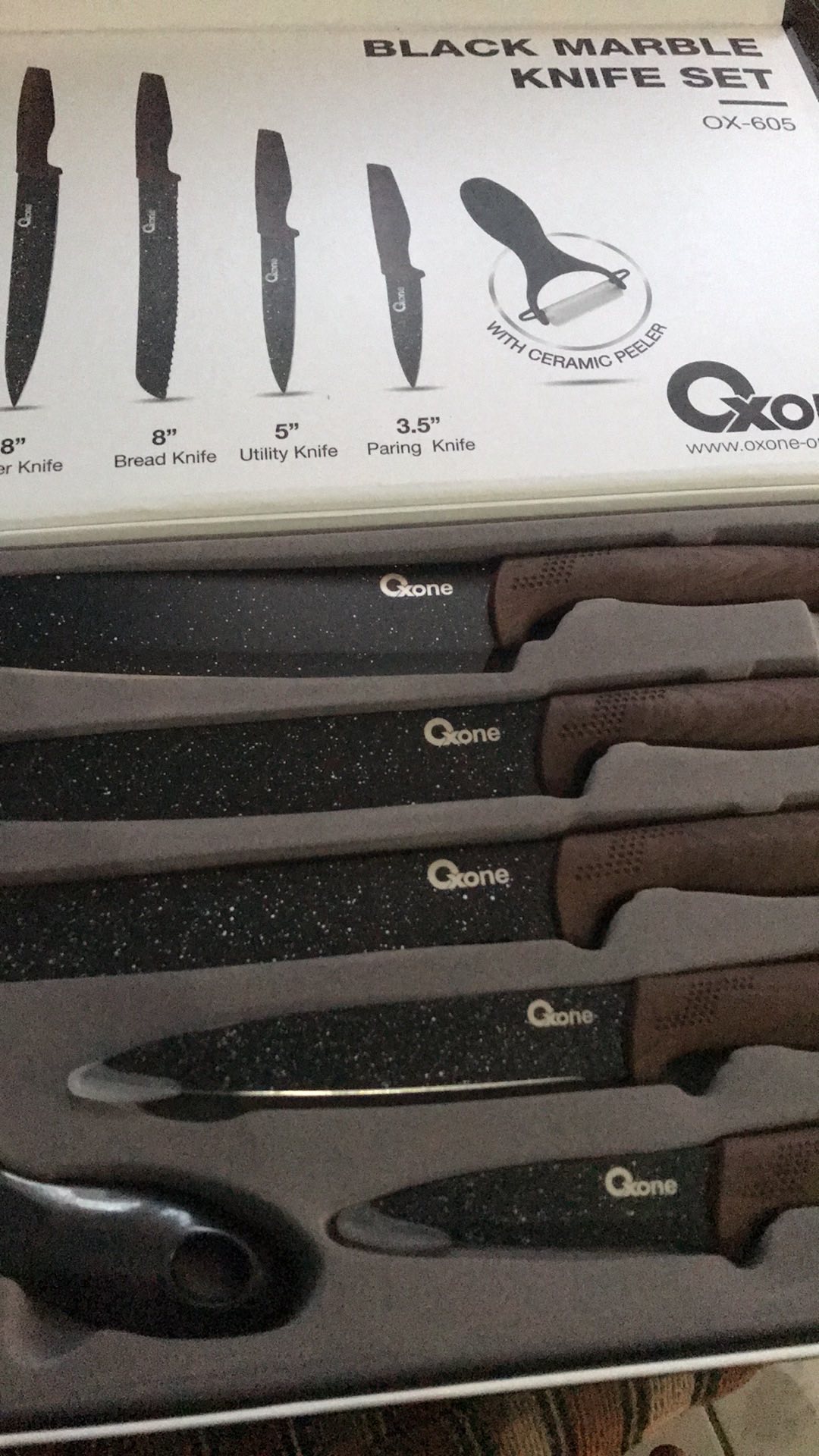 Pisau Set Oxone Ox 605 Marble Knife Set