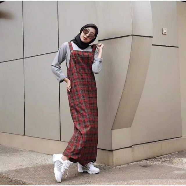 PIPPER OVERALL ROK / BUNI BUNA JUMPSUIT ROK KOTAK KOTAK / JIJU JUMPSUIT / BAJU KODOK KOTAK KOTAK