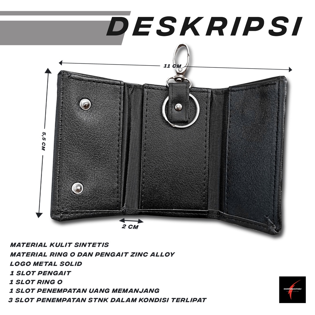 Dompet STNK - Dompet Gantungan Kunci Mobil Motor Model Lipat 3