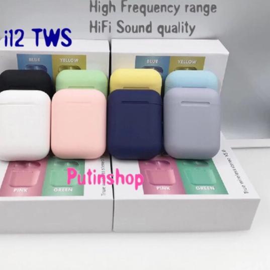 ⅎ limited edition lilac ungu Headset Bluetooth Wireless i12 macaron i12 tws ♢