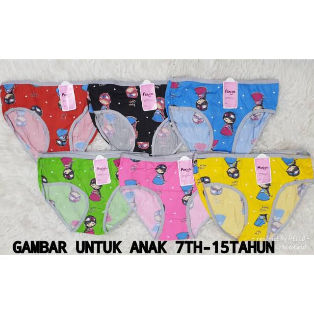 CELANA DALAM ANAK ANAK/CD  MOTIF  REALPICT/UNDIES ANAK IMPORT