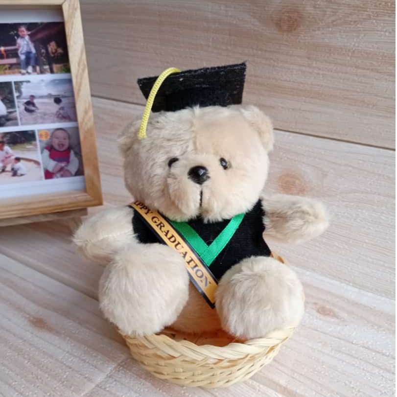 Boneka wisuda keranjang exclusive hemat / boneka keranjang graduation GRATIS SELEMPANG DAN PARCEL