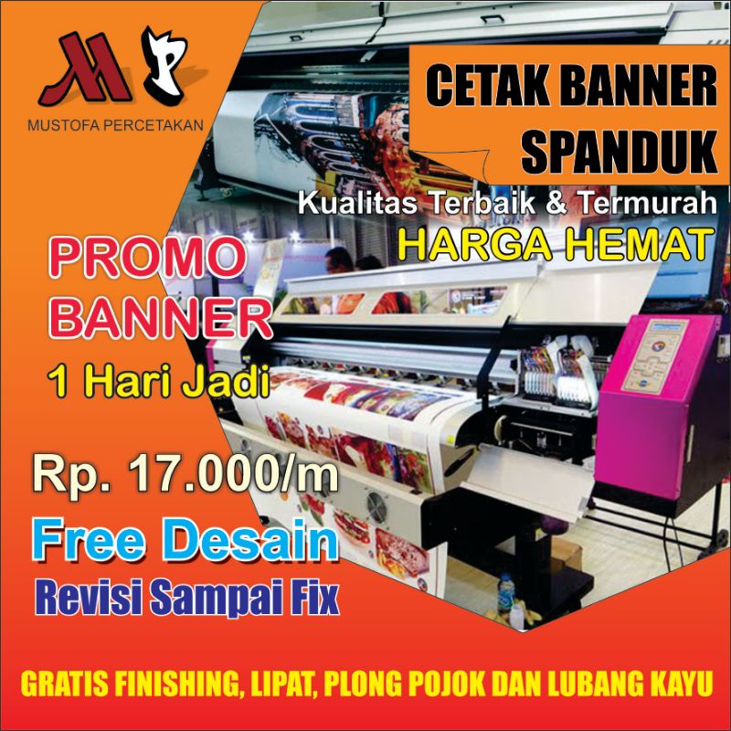 Jual CETAK BANNER SPANDUK FREE DESAIN CUSTOM | Shopee Indonesia