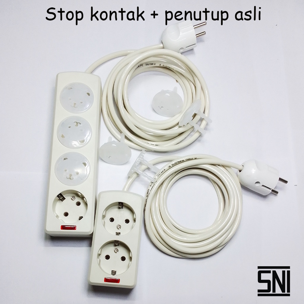 Stop kontak jadi colokan listrik panjang roll kabel 10 7 5 3 1.5 meter colokan 5 4 3 lubang + tutup pengaman