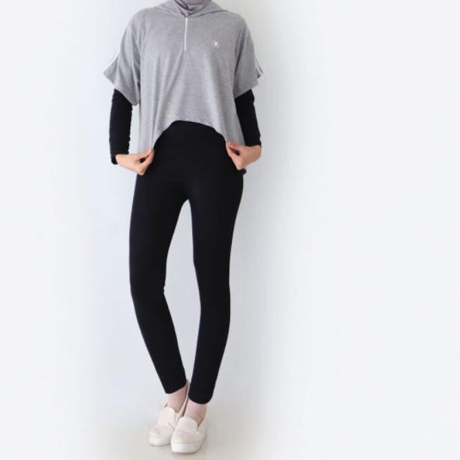 ➽ Asymmetric Hoodie Olahraga Wanita Muslim Jumper Lari Bersepeda 9-0237 ➬
