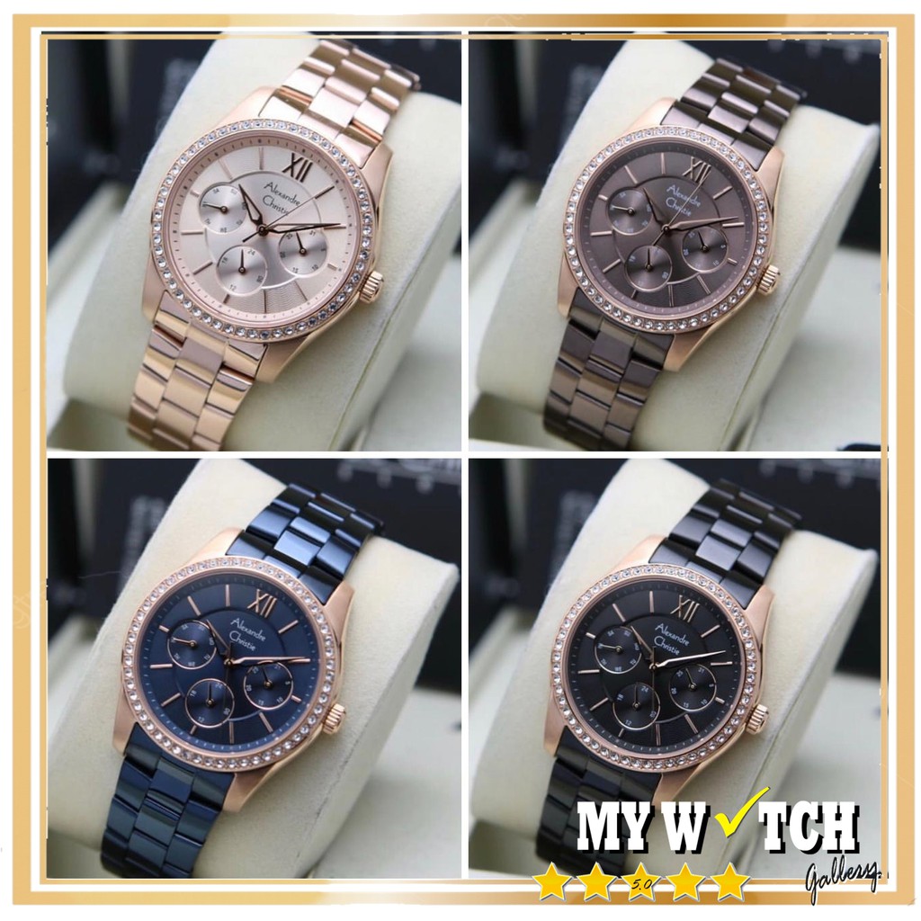 Alexander Christie Wanita AC 2827Jam Tangan Wanita Rantai anti air original 100% kekinian