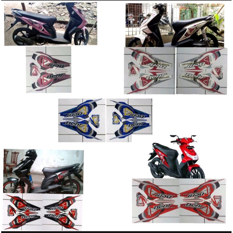 STIKER LIST BODY MOTOR HONDA BEAT CW KARBU 2009/2010