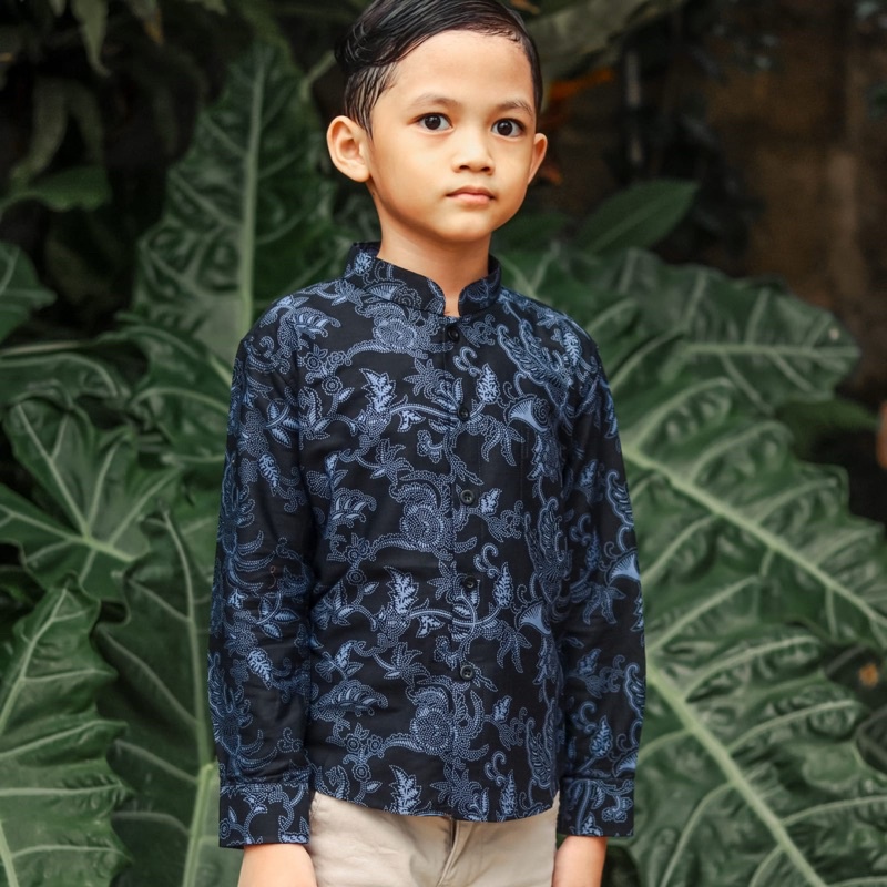 BatikBule Kemeja batik slimfit anak anak motif casual keren promo