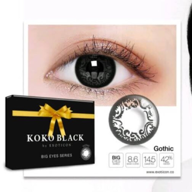 SOFTLENS KOKO BLACK BIG EYES BY EXOTICON Minus dan Normal